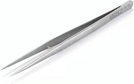 KNIPEX tiksliosios pincetai su centravimo strypu ir aštriu galu 155 mm