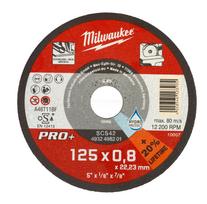 Pjovimo diskas Milwaukee PRO+ nerūdijančiam plienui 125 x 0,8 x 22,23 mm