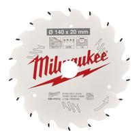 Pjūklo diskas medienai Milwaukee 140 x 20 x 1,6 mm, 18 dantų