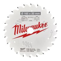 Pjūklo diskas medienai Milwaukee 165 x 20 x 2,2 mm, 24 dantys