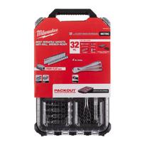 Milwaukee galvučių komplektas 3/8" PACKOUT dėkle, 32 dalys