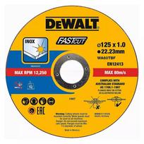 Pjaustymo diskas DeWalt FASTCUT 125 x 1,0 x 22,23 mm INOX