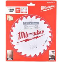 Milwaukee pjūklo diskas medienai 165 x 20 x 1,6 mm 24 dantys