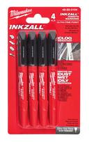 Milwaukee markeris Inkzall, ypač plonu galiuku, juodas - 4 vnt.