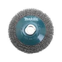 Makita diskinis plieninis šepetys 115 x M14 "BANGUOTAS" 0,3 mm viela, skirtas 125, 150, 180, 230 mm modeliams