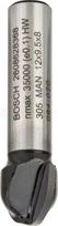 Bosch įgaubtas frezas su 6 mm kotu
