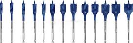 Plokštuminių medienos grąžtų komplektas Bosch EXPERT Self Cut Speed 10/12/13/14/16/18/20/22/24/25/28/30/32 mm, 13 dalių