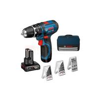 Bosch akumuliatorinis smūginis gręžtuvas GSB 12V-15 + grąžtai ir antgaliai