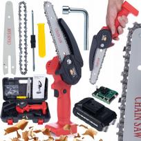 Akumuliatorinis grandininis pjūklas Rosfix Red Piranha RP21V – Kompaktiškas, Galia 1200W, Pjovimo ilgis 100 mm