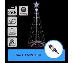 Aigostar - LED lauko kalėdinė dekoracija LED/3,6W/230V 180 cm IP44 šaltai balta