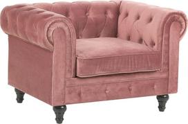 Krėslas Beliani Chesterfield, rožinė sp., 75 cm x 110 cm x 70 cm