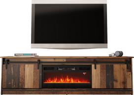 TV staliukas Cama Meble RTV Granero, ruda sp./tamsiai ruda sp., 35 cm x 200 cm x 56.7 cm