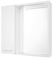 Veidrodinė spintelė su LED apšvietimu, 60x60x14cm, ZOJA, kairė, balta