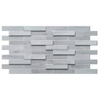 Walldone 3D PVC sienų plokštė Balinto ąžuolo parketas - stilingos plokštės namams (980 x 480 mm), 5 vnt. rinkinys