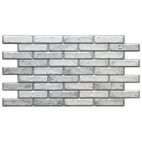 Walldone 3D PVC sienų plokštė Šviesių plytų dizainas - dirbtinių plytų akcentinė siena (970 x 498 mm), 5 vnt. rinkinys