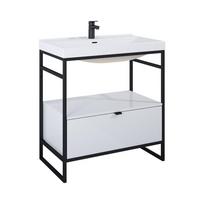 Rėmas vonios spintelei INDUS, 45,5 x 80 x 81 cm, apatinei spintelei INDUS 80, pastatomas, juodas, ma
