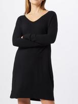 VERO MODA Moteriška kasdienė suknelė, VMHOLLY LS V-NECK LOOSE DRESS BOO