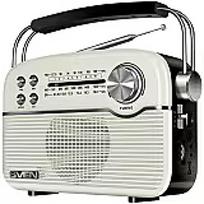 Sven Speaker SVEN SRP-500, white (3W, Bluetooth, FM/AM/SW, USB, microSD, AUX, battery) SV-020422