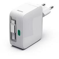 Hama 65W GaN 2xUSB-C 0,7M zwijana 200025