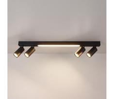 Brilagi - LED taškinis šviestuvas SELE 4xGU10/30W/230V + LED/20W juodas