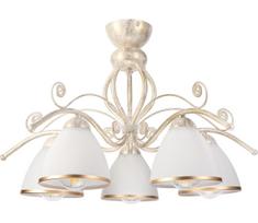 Brilagi - LED prie lubų montuojama liustra ANTICO 5xE27/60W/230V 3000K balta patina