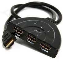 GEMBIRD DSW-HDMI-35 HDMI interface switch 3 ports built-in cable, 3x in HDMI-> 1x out HDMI cable