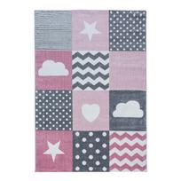 Vaikiškas kilimas rožinės spalvos/pilkos spalvos 140x200 cm Kids – Ayyildiz Carpets