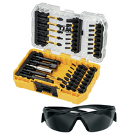 DEWALT FLEXTORQ ANTGALIŲ RINKINYS 38 vnt. + APSAUGINIAI AKINIAI