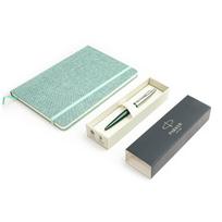 Parker Jotter XL Greenwich Matte Green Tušinukas su A5 formato užrašų knygele