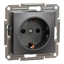 Kištukinis lizdas Schneider Electric Asfora EPH2900171, su įžeminimu, IP20, juoda sp.
