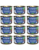 SCHESIR tunas  su šprotėmis želatinoje katėms, 12 x 85 g