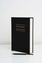 Mintlapiai – Dėkingumo dienoraštis Juodos spalvos, natūralaus audinio su auksiniu įspaudu.