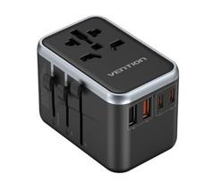 Vention 65 W GaN kelioninis adapteris ir įkroviklis 2x USB-A 2x USB-C