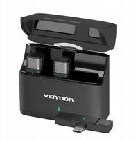 2 vnt. „Vention“ USB-C mikrofonų rinkinys + įkrovimo dėklas