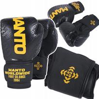 MANTO PRIME 2.0 PRO treniruočių bokso pirštinės, juodos, 12 oz