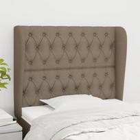 Galvūgalis su auselėmis, taupe, 93x23x118/128cm, audinys