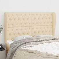 Galvūgalis su auselėmis, kreminis, 163x23x118/128cm, audinys