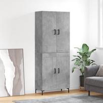 Komoda, betono pilkos spalvos, 69,5x34x180cm, apdirbta mediena