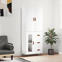 Komoda, baltos spalvos, 69,5x34x180cm, apdirbta mediena