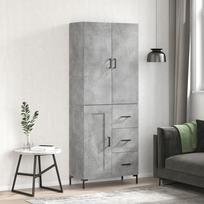 Komoda, betono pilkos spalvos, 69,5x34x180cm, apdirbta mediena
