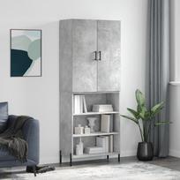 Komoda, betono pilkos spalvos, 69,5x34x180cm, apdirbta mediena