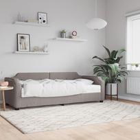 Lova su čiužiniu, taupe spalvos, 90x200cm, audinys