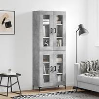 Komoda, betono pilkos spalvos, 69,5x34x180cm, apdirbta mediena