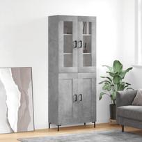 Komoda, betono pilkos spalvos, 69,5x34x180cm, apdirbta mediena