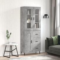 Komoda, betono pilkos spalvos, 69,5x34x180cm, apdirbta mediena