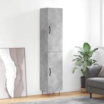 Komoda, betono pilkos spalvos, 34,5x34x180cm, apdirbta mediena
