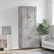 Komoda, betono pilkos spalvos, 69,5x34x180cm, apdirbta mediena