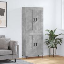 Komoda, betono pilkos spalvos, 69,5x34x180cm, apdirbta mediena