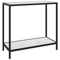 Konsolinis staliukas, baltas, 80x35x75cm, grūdintas stiklas
