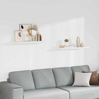 Pakabinamos lentynos, 2vnt., baltos, 90x23,5x3,8cm, MDF